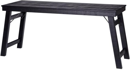 Woood Schreibtisch Honk Schwarz Mit Metallgestell 73x174x57cm